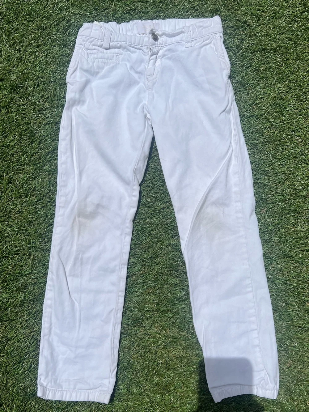 Gucci Kids White Cotton Pants Size 5 Made in Italy